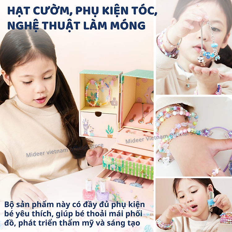 Phụ kiện bé gái Mideer: Vòng tay, sơn móng tay Chính hãng Tiết kiệm - Hình ảnh 4