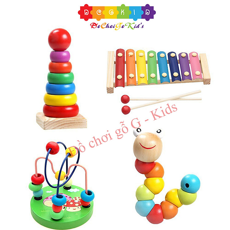 Combo 6 Đồ Chơi Gỗ An Toàn Cho Bé Chính hãng Ưu đãi