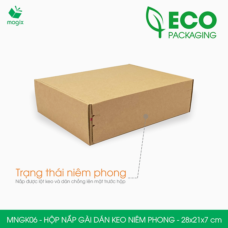 Hộp Carton Nắp Gài Hồng Có Keo Niêm Phong (20 chiếc) - Ảnh 3