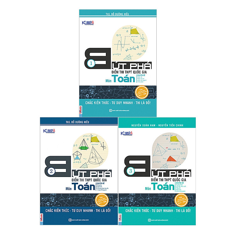 Combo Bứt Phá THPTQG Môn Toán Trọn Bộ 3 Quyển (Tặng Kèm Quyển Đột Phá Toán Casio)