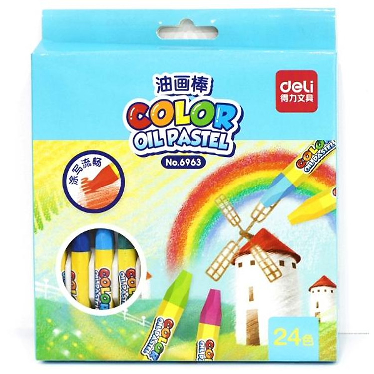 Bút Sáp 24 Màu 6963 Deli