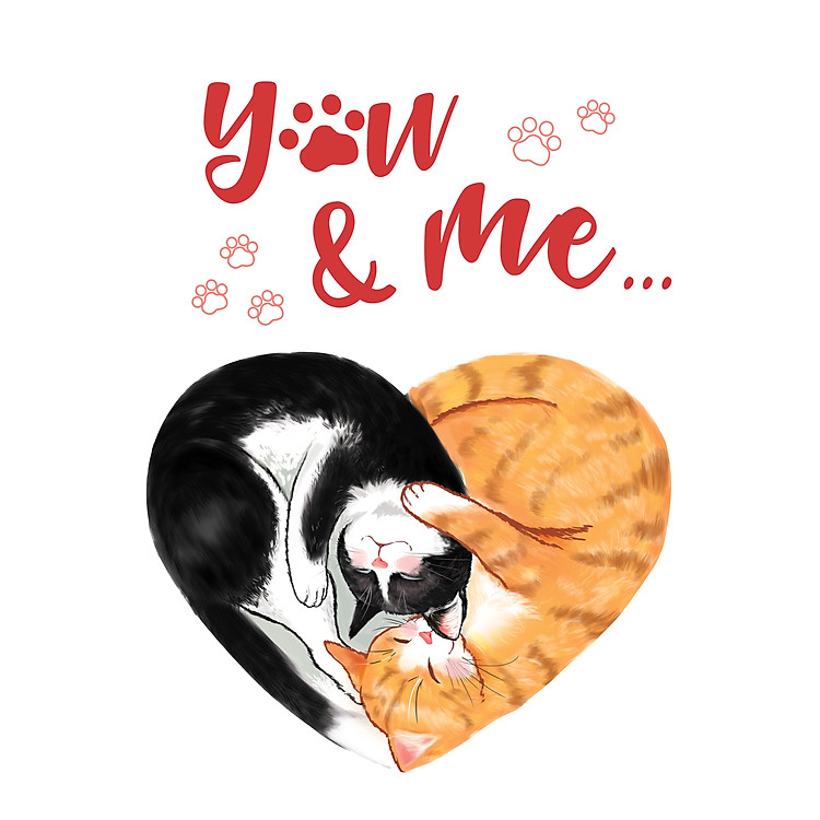 Thiệp Tình Yêu Cat Hug