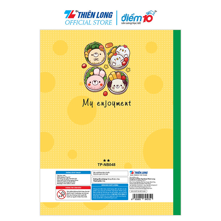 Bộ Tập Học Sinh 96 Trang 4 Ô Ly Ngang 70 gsm (5 quyển) - Ảnh 7