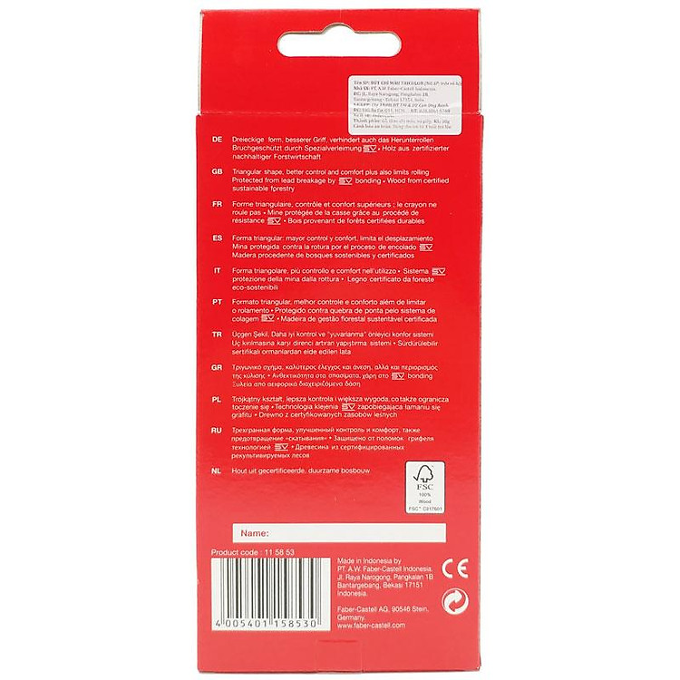 Hộp Bút Chì Màu Tam Giác Faber-Castell (12 chiếc) - Ảnh 4