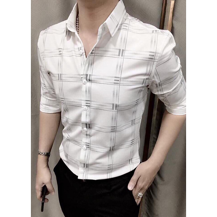 Áo sơ mi nam kẻ caro tay dài