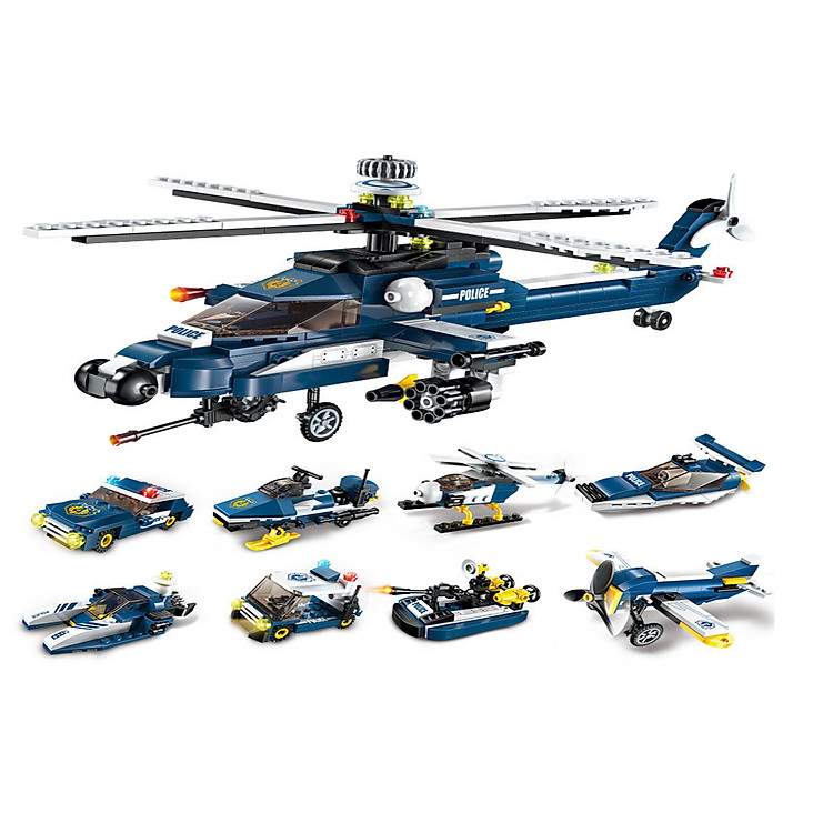 Đồ chơi lắp ghép Trực thăng chiến đấu Qman Chính hãng Giá rẻ - Hình ảnh 3