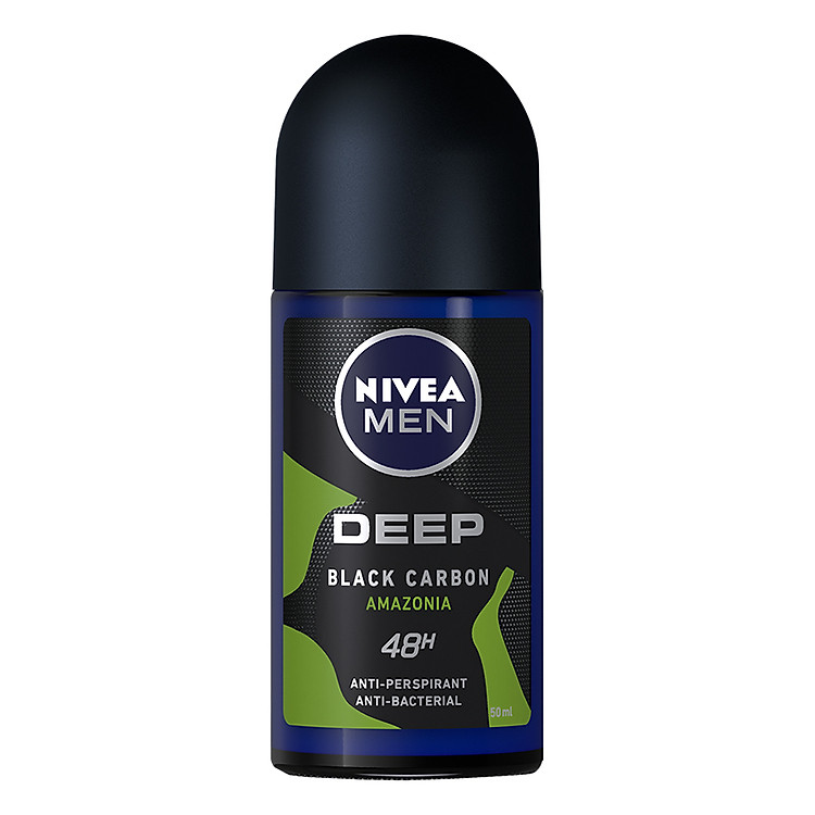 Lăn Ngăn Mùi Nivea Than Đen Hương Rừng Amazon - 85370 (50ml)
