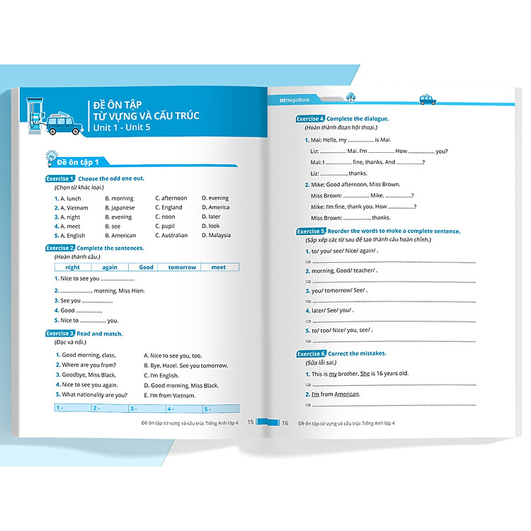 Đề Ôn Tập Từ Vựng Và Cấu Trúc Tiếng Anh Lớp 4 - Ảnh 4