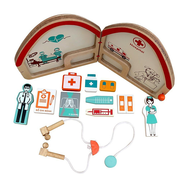 Đồ Chơi Gỗ Bé Tập Làm Bác Sĩ Chính hãng Giá rẻ - Hình ảnh 2
