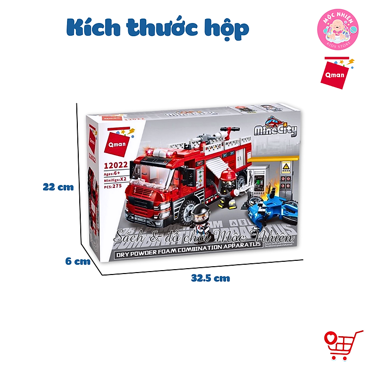 Đồ chơi lắp ráp Qman 12022 - Cứu hoả Chính hãng Giá rẻ - Hình ảnh 2