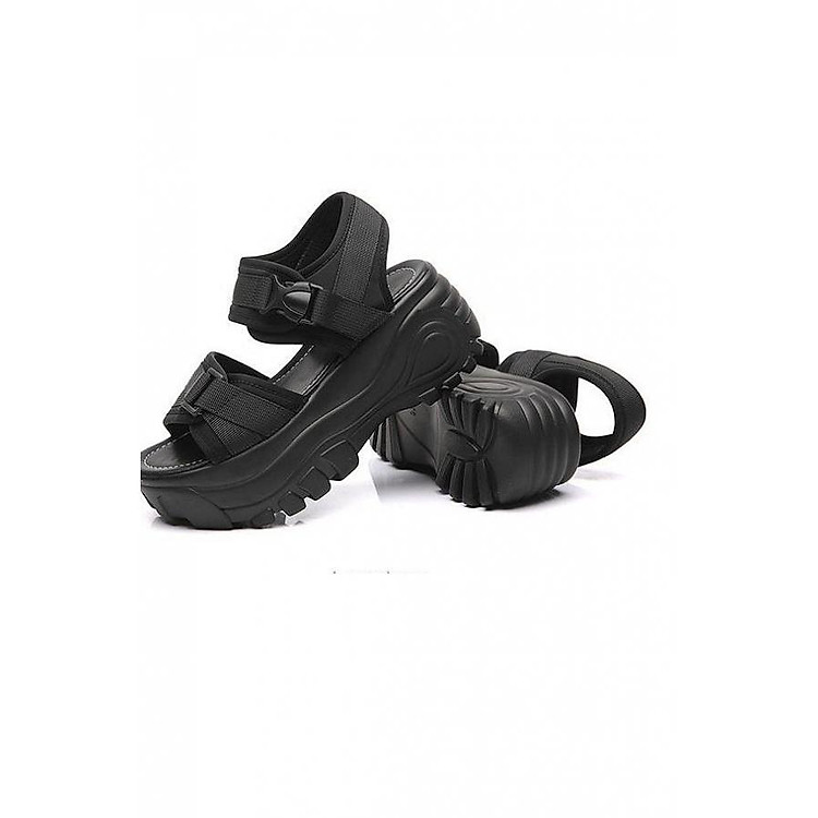 Giày sandal nữ cá tính S075D (Đen)