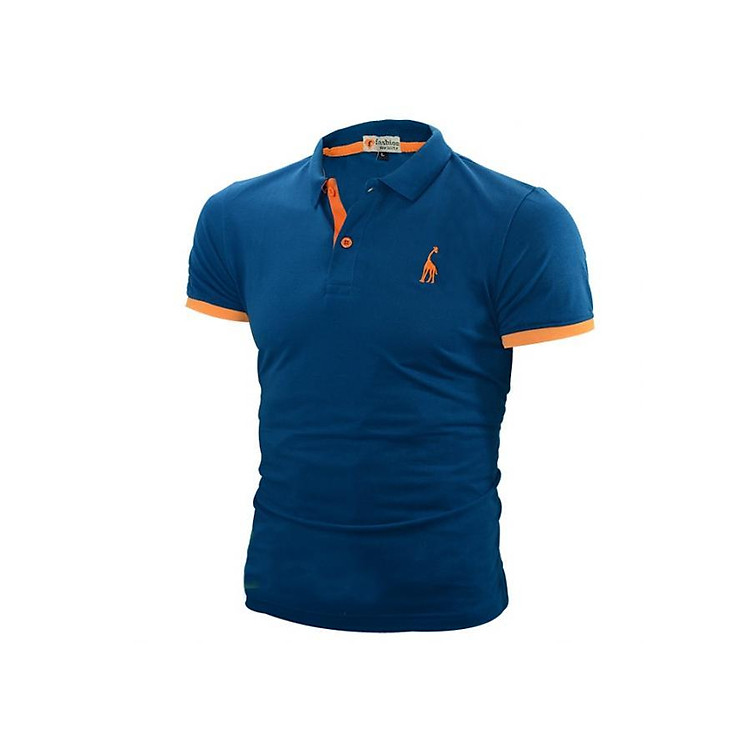 Áo Thun Polo Nam Hươu Cao Cấp ZR0005.(12) Màu Xanh Công