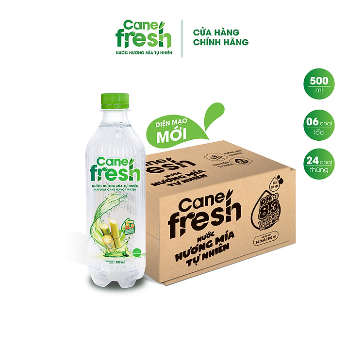 Thùng 24 chai Nước hương mía tự nhiên Cane Fresh /500ml/Chai