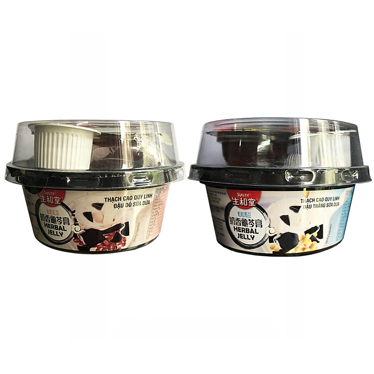 Combo 2 Thạch Cao Quy Linh Đậu Đỏ Sữa Dừa và Đậu Trắng Sữa Dừa