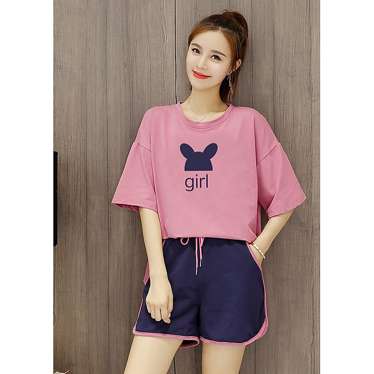 Đồ Bộ Nữ GIRL Thời Trang Vải Cotton Dày Mịn, Thoáng Mát