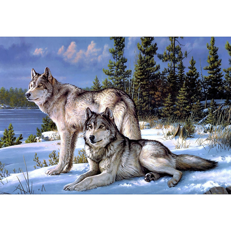 Mua Bộ tranh xếp hình Đôi Bạn Mùa Đông Chính hãng Giá tốt - Hình ảnh 2