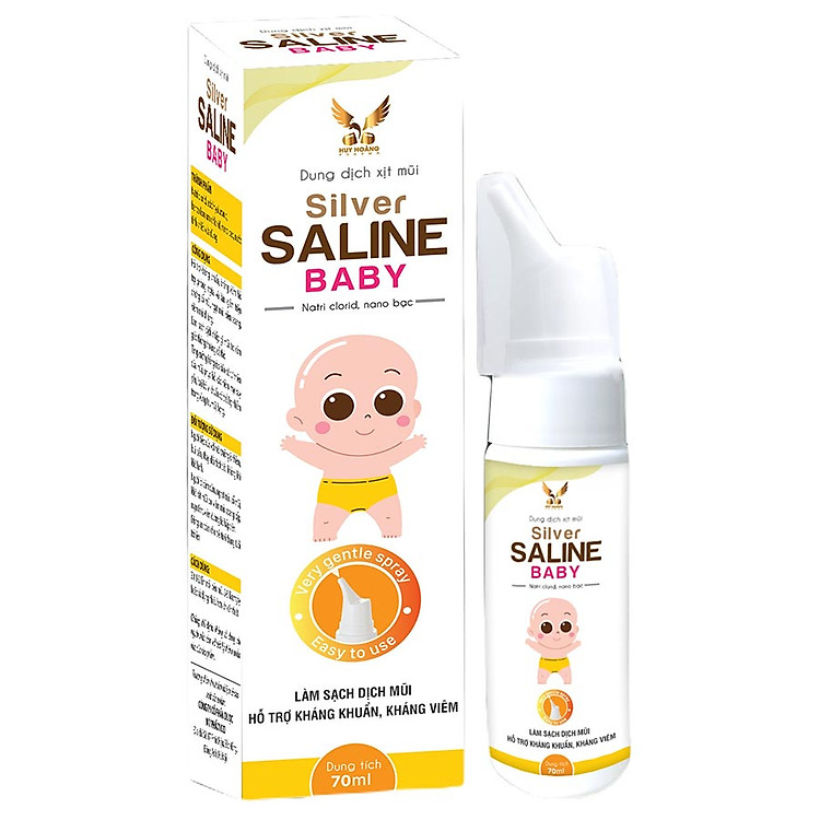 Dung dịch vệ sinh mũi Silver Saline baby Chai 70ml