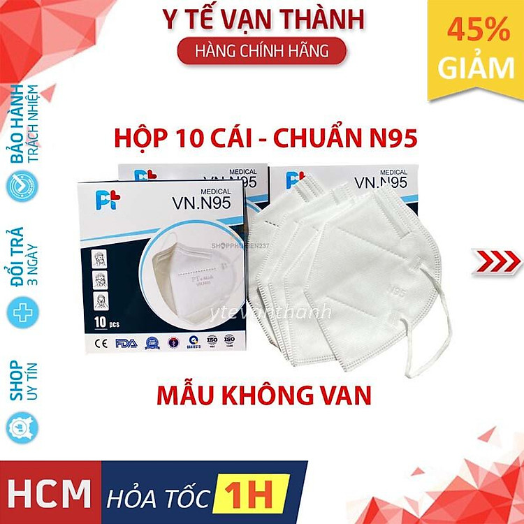 Khẩu Trang 3D- PT Mask VNN95 (Không Van) -VT0694