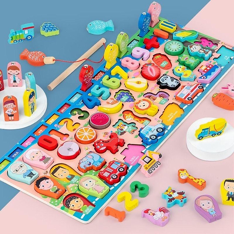 Bộ đồ chơi câu cá ghép số gỗ Chính hãng Ưu đãi