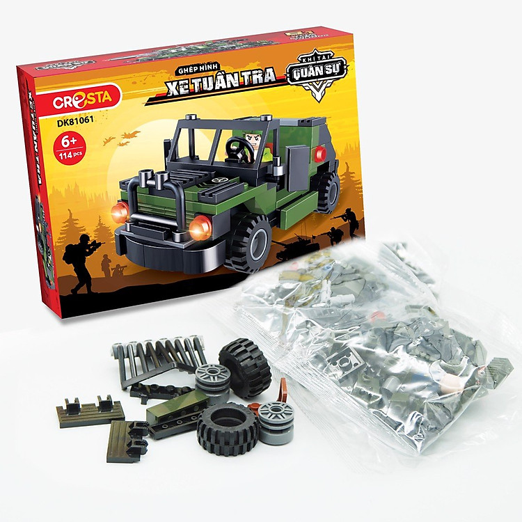 Mua tại Tiki: Đồ Chơi Lắp Ráp Duka Xe Tuần Tra Chính hãng Giá tốt