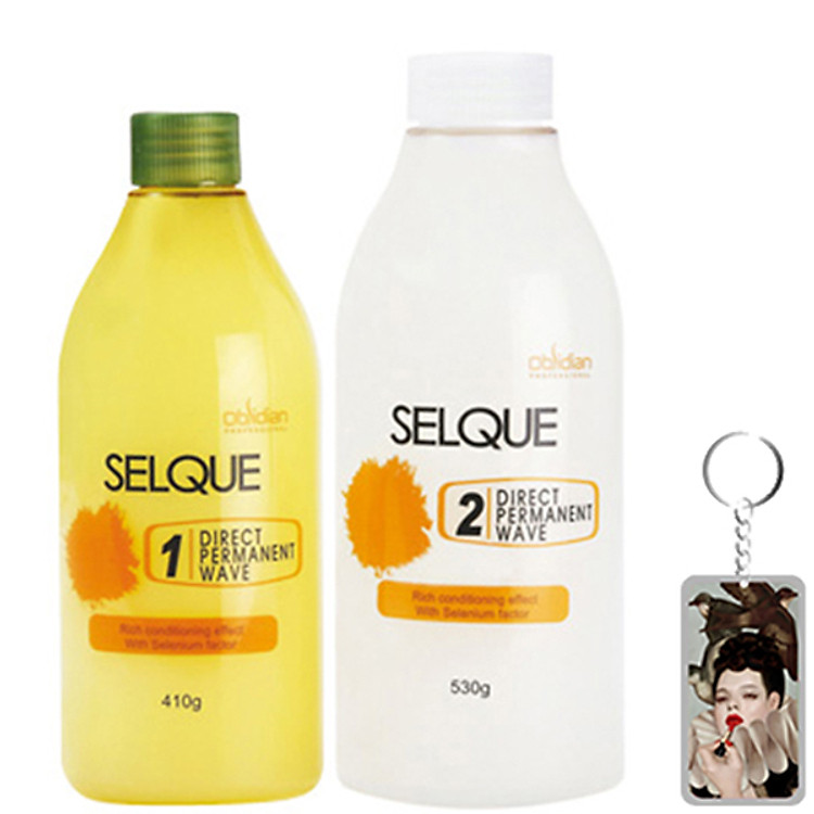 Thuốc uốn tóc đa năng Obsidian Selque Direct Permanent Hàn Quốc 410g/530g tặng kèm móc khoá