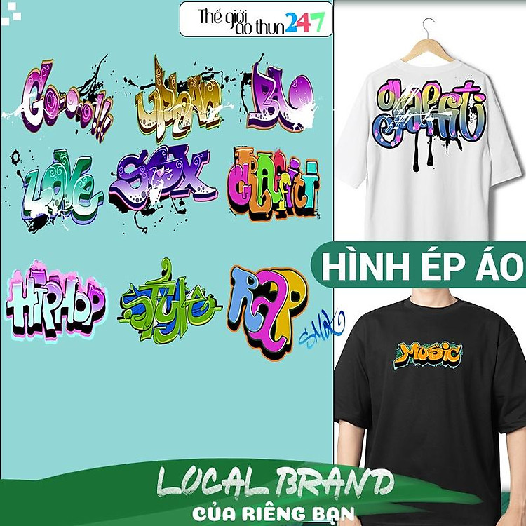 - Hình chữ Graffiti 7 in bằng bàn ủi, bàn là