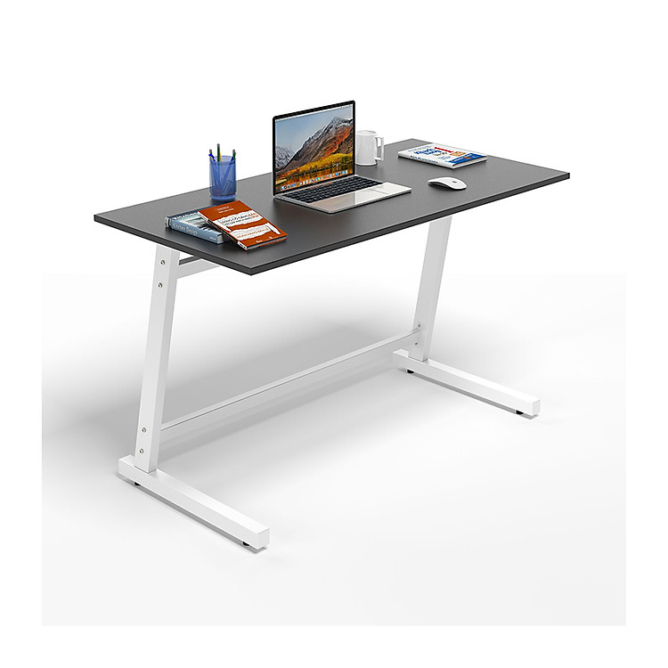 Bàn Làm Việc CZN - Pisa Gỗ Cao Su Sơn Đen Chân Trắng