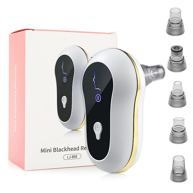 Máy Hút Mụn Đầu Đen - Dầu Nhờn Cầm Tay Mini - Nâng Cơ Làm Mờ Nếp Nhăn - Kèm 5 Đâu Hút Mụn Và 3 Chế Độ Có Dây Cáp Sạc - Remover