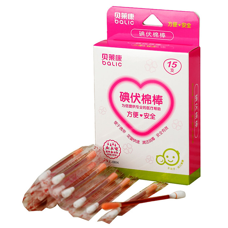 Tăm Bông Em Bé Balic (15 cái / hộp x 3 hộp)