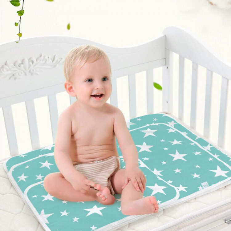 Lót tè 3 lớp chống thấm thông minh cho bé (kích thước 70cm x 50cm, giao màu ngẫu nhiên)