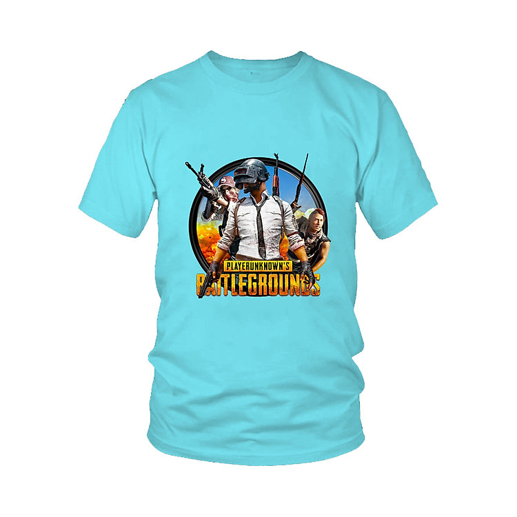 Áo thun In Hình Game PUBG Mẫu 1 (Xanh Biển)