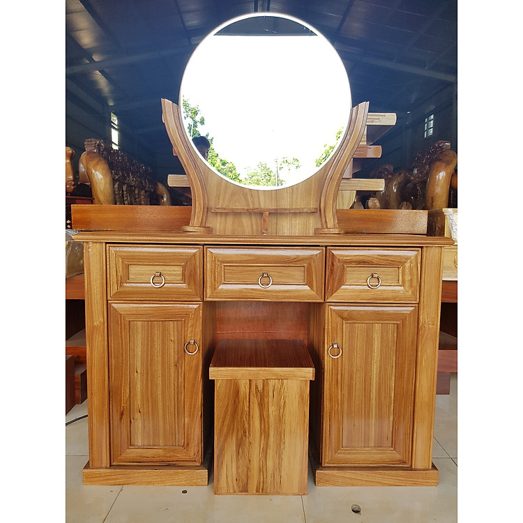 Bàn trang điểm Gỗ Hương Xám
