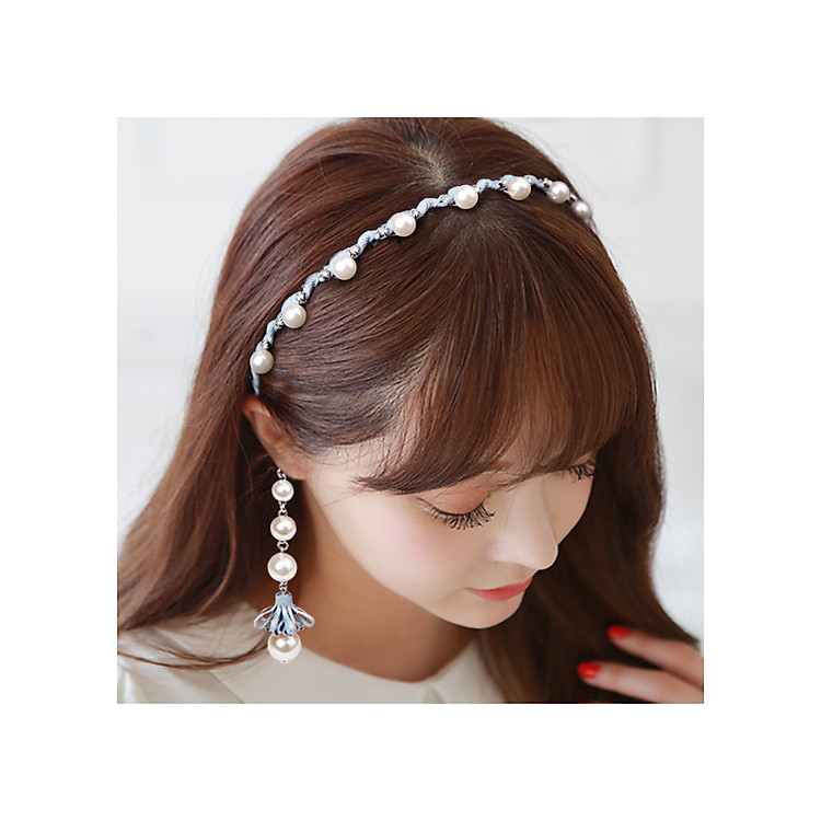 Bờm cài tóc đuôi dài headband giả bông tai dễ thương KingZone HB01