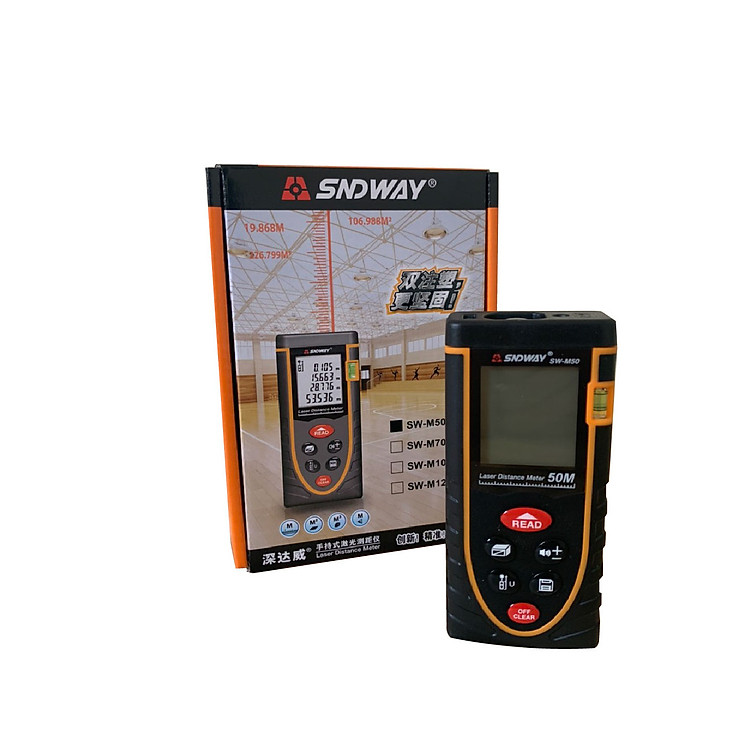 Thước đo khoảng cách tiện dụng tia laser cầm tay SNDWAY - Phạm Vi 50m ( Máy đo khoảng cách bằng tia laze, thiết bị đo lường, máy đo khoảng cách, tiện lợi, dễ dàng cầm tay) - Rẻ vô địch)