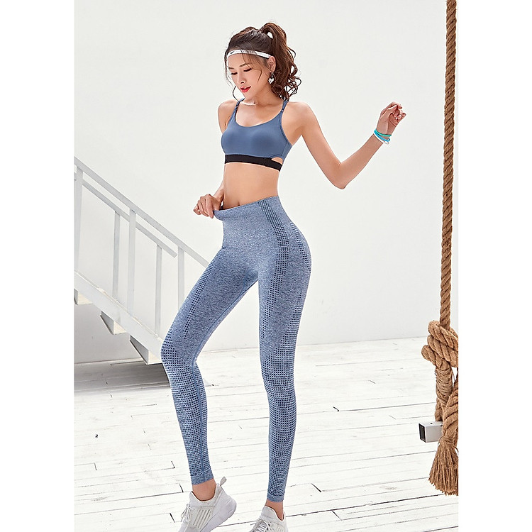 Quần tập gym yoga thể thao dệt siêu co giãn tk08