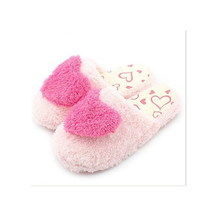 Dép Bông đi trong nhà hình trái tim dễ thương , rẻ đẹp (Size 36-37)