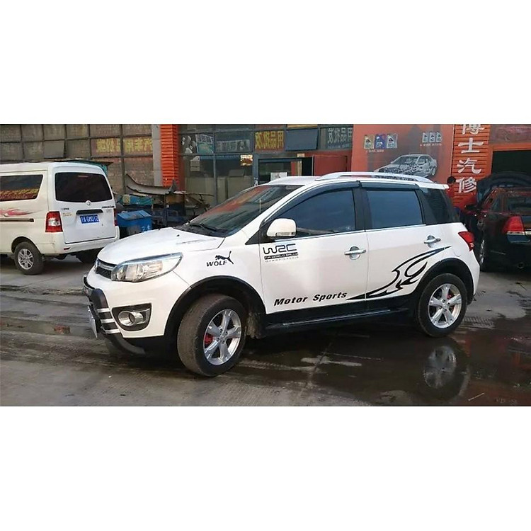 Sticker dán xe oto, Decal dán xe oto, Tem dán sườn xe ô tô phong cách thể thao
