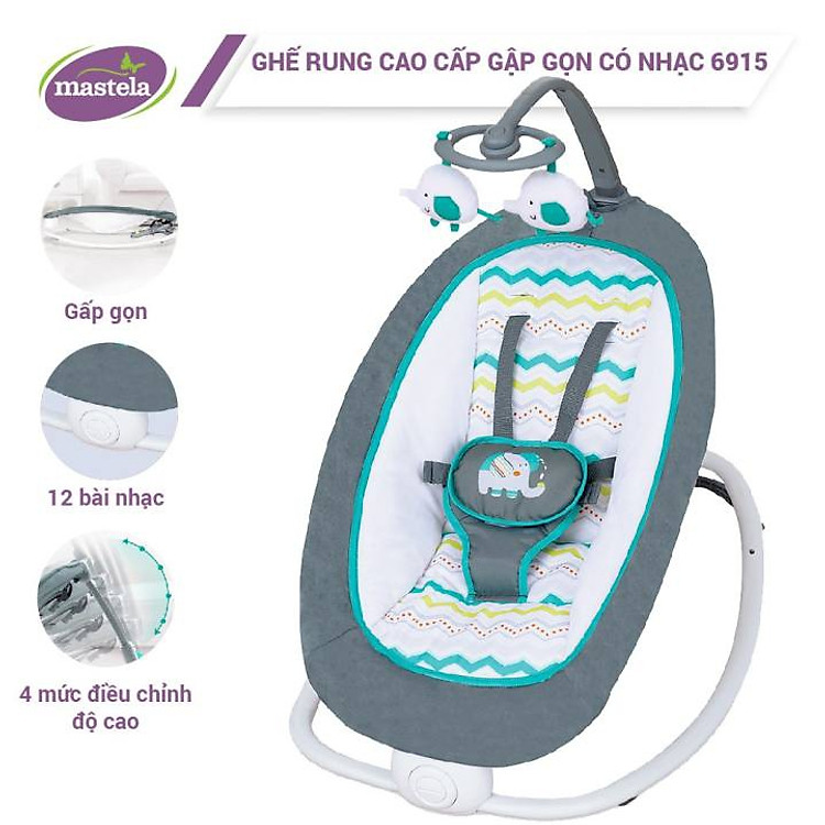 Mua Ghế rung cao cấp cho bé Mastela 6917 Chính hãng Giá rẻ - Hình ảnh 4