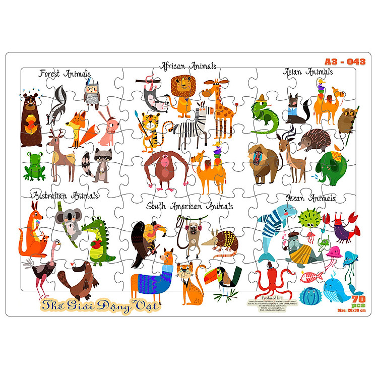 Combo 03 bộ tranh xếp hình A3 Chính hãng Tiết kiệm - Hình ảnh 2