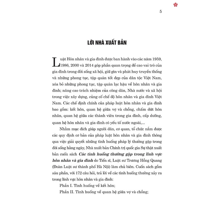 Các tình huống thường gặp trong lĩnh vực hôn nhân và gia đình - bản in 2024 - Ảnh 3