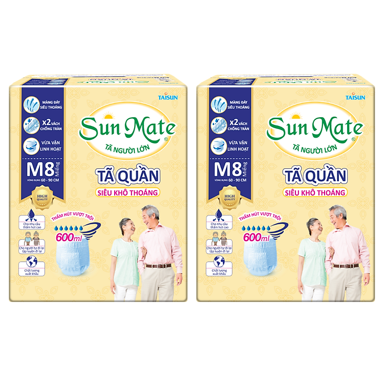 Combo 2 Gói Tã Quần Người Lớn Sunmate Chính hãng Giá rẻ - Hình ảnh 2