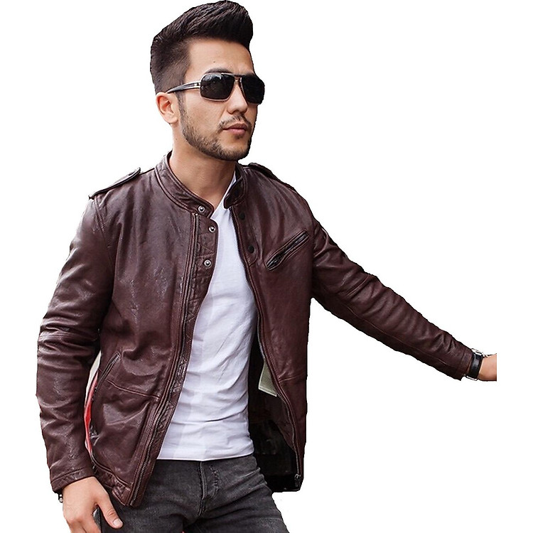 Áo Khoác Da Nam Hai Lớp Lót Lông Phối Ngực Cao Cấp ShopN6 - AKD14 (Nhiều Màu)