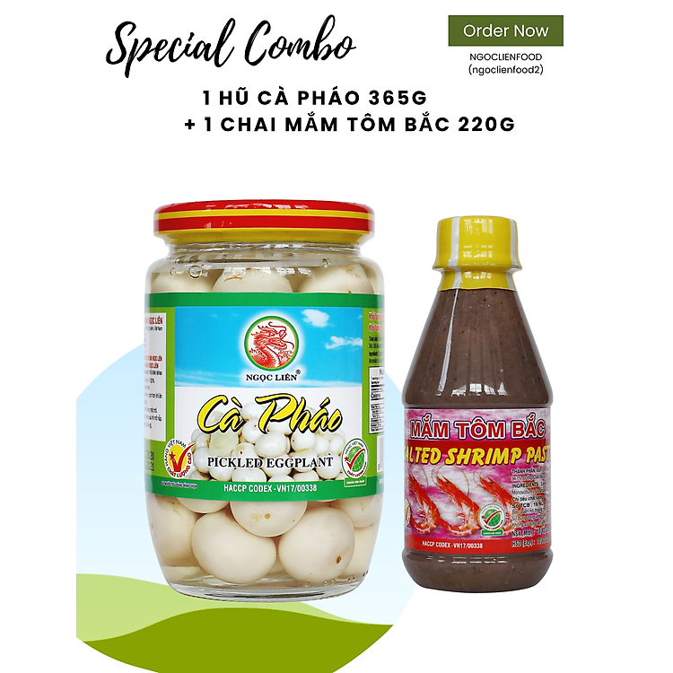 COMBO 01 HŨ CÀ PHÁO 365G + 01 CHAI MẮM TÔM BẮC 220G