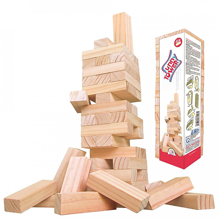 Đồ Chơi Gỗ Forkids Rút Gỗ Mộc Funny Tower
