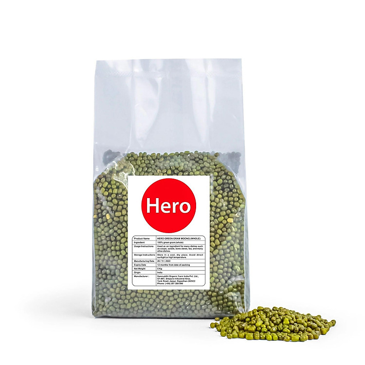 Combo Đậu Xanh Hero Moong Nhập Khẩu 5KG+5KG