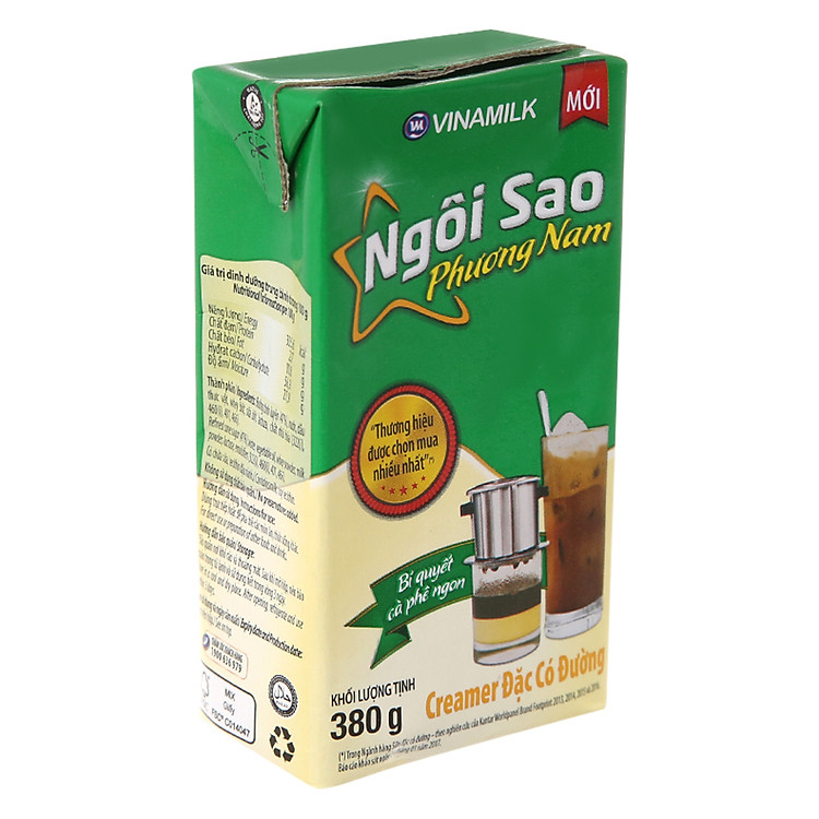 Kem Sữa Đặc Đặc Ngôi Sao Phương Nam Xanh Lá - Hộp Giấy 380G