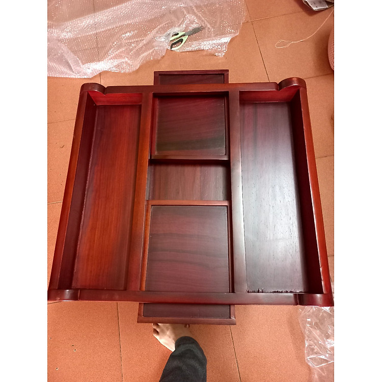 Bộ bàn cờ tướng gỗ hương có ngăn kéo Chính hãng Giá rẻ - Hình ảnh 5