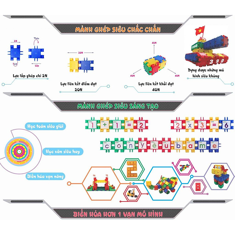 Mua Hộp Đồ Chơi Lắp Ghép Cho Bé 3+ Chính hãng Ưu đãi - Hình ảnh 2