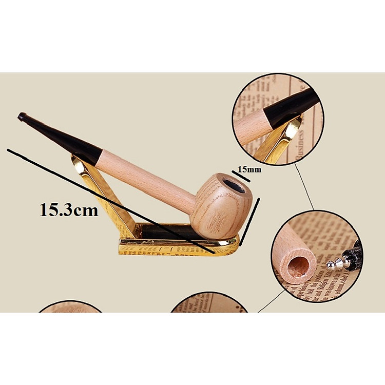 Tẩu thuốc gỗ rắn cao cấp kiểu mới độc lạ (không kèm theo đế) - Ảnh 4