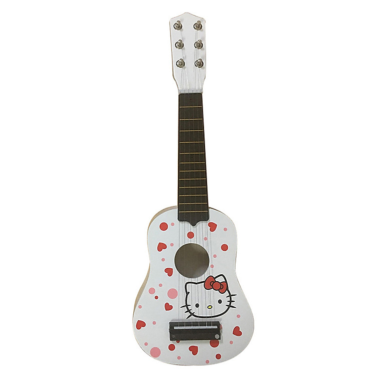 Đàn Ukulele Soprano 6 Dây Họa Tiết Trắng